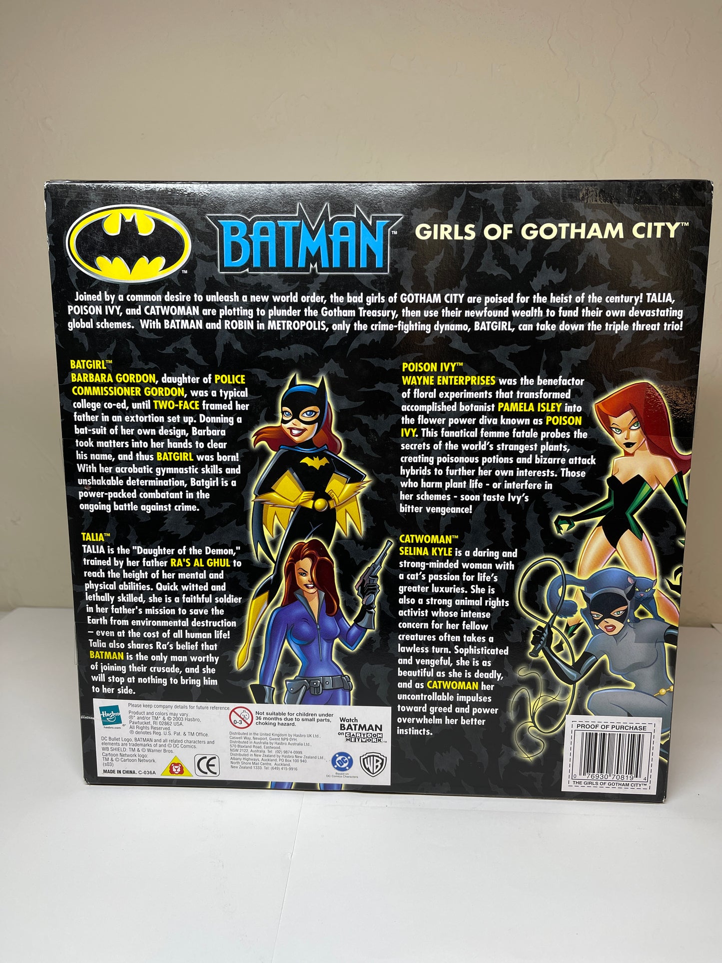 Girls of Gotham City Batgirl Talia Poison Ivy Catwoman 2003 Hasbro