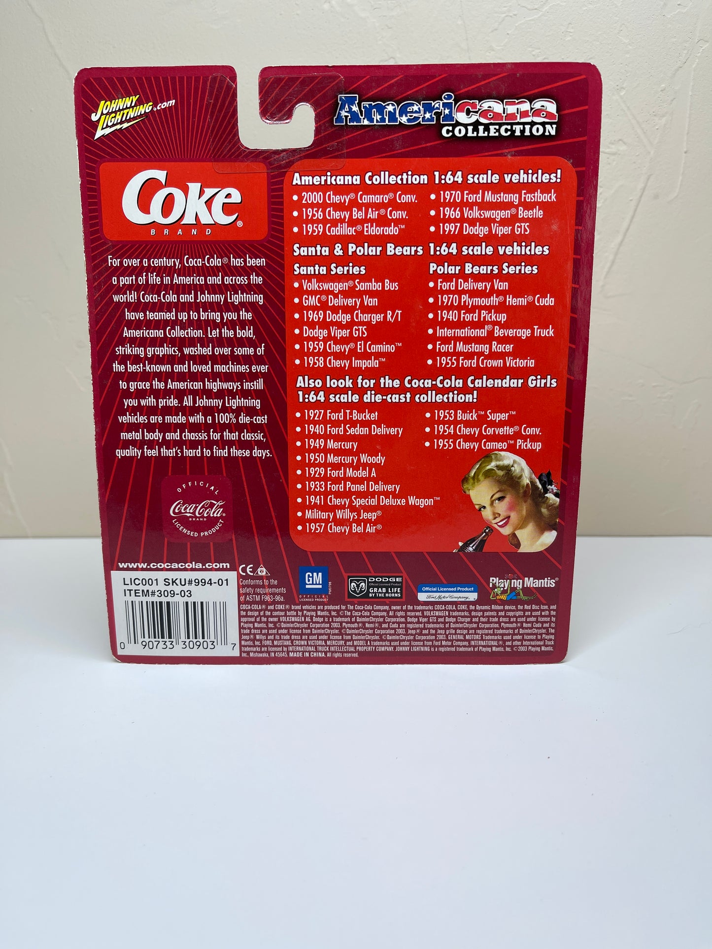 Johnny Lightning Coca-Cola 2000 Chevy Camaro Convertible
