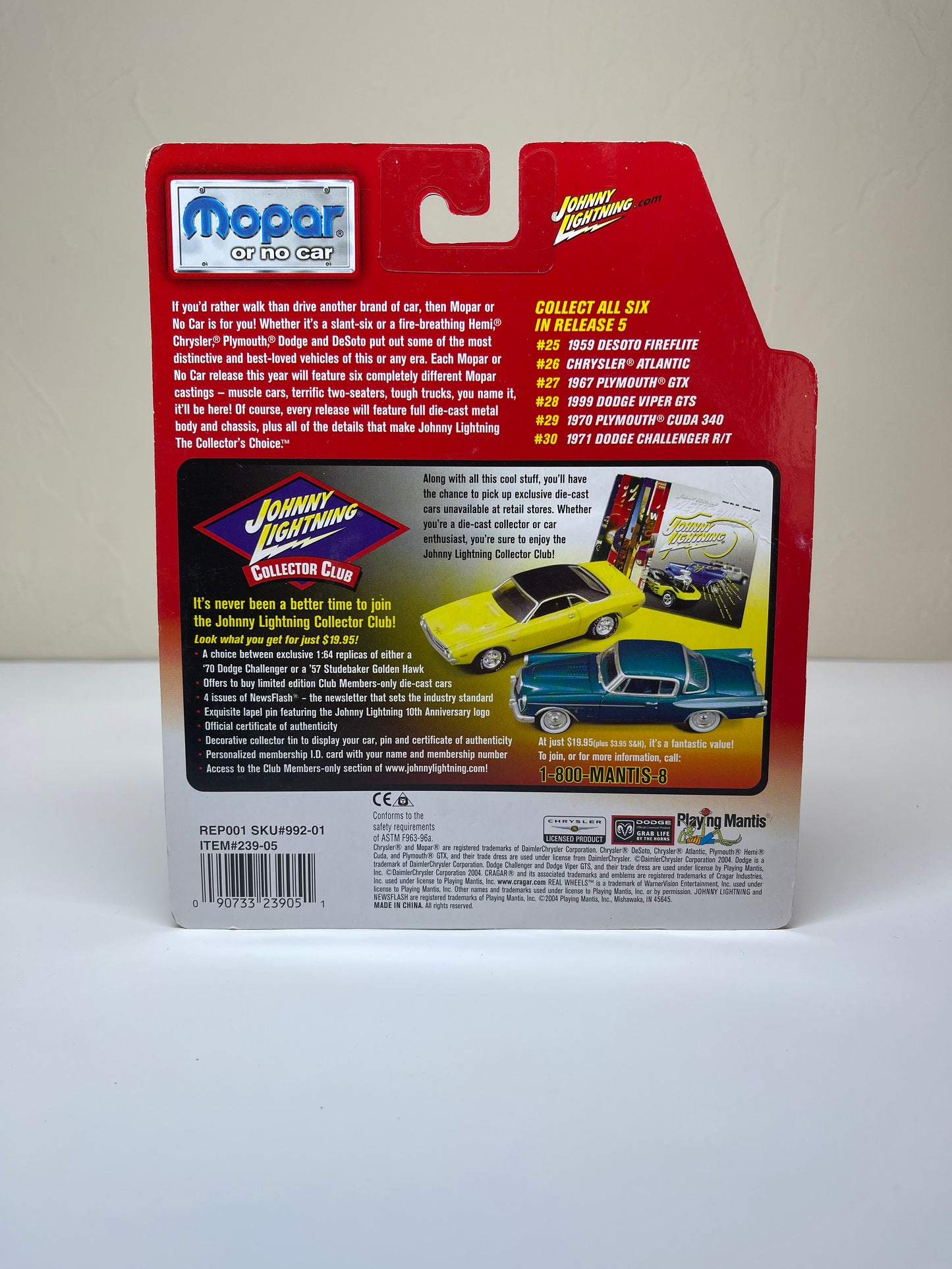 Johnny Lightning Mopar 1970 Plymouth Cuda 340