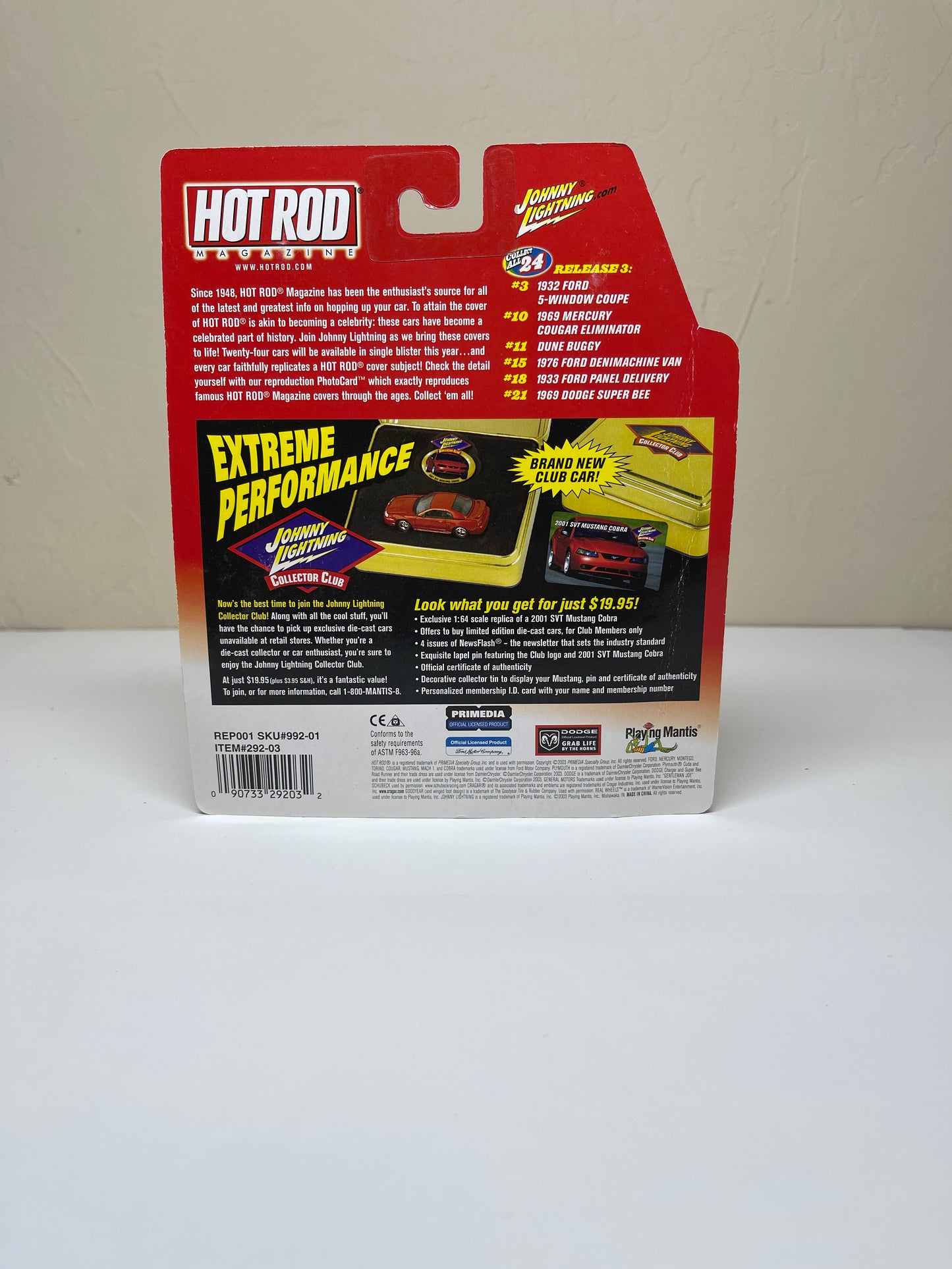Johnny Lightning Hot Rod Magazine 1969 Dodge Super Bee