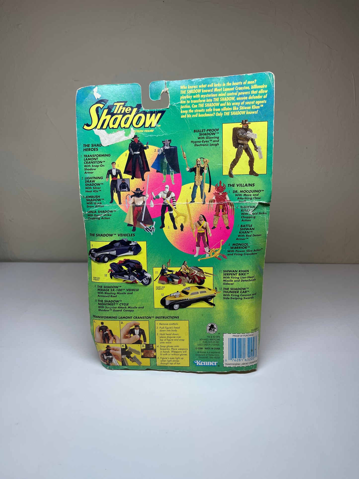 The Shadow Transforming Lamont Cranston Action Figure