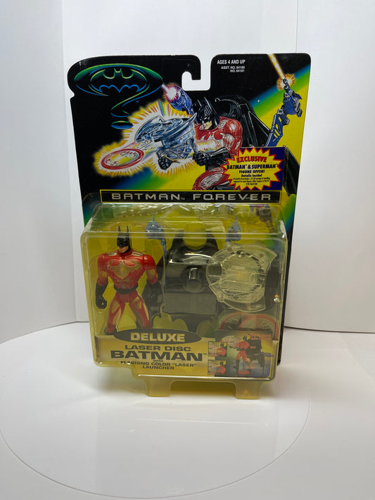 Batman Forever Deluxe Laser Disc Batman with Flashing Color Laser Launcher
