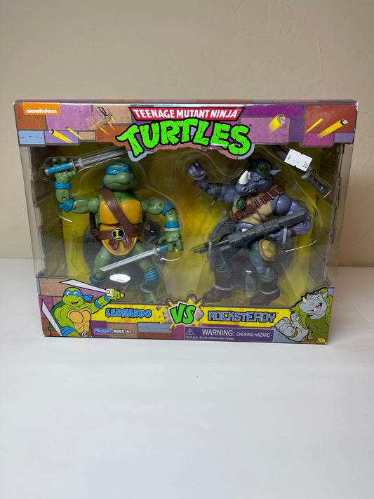 Teenage Mutant Ninja Turtles Leonardo vs Rocksteady