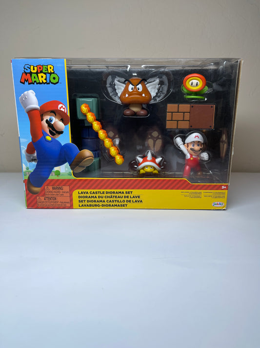 Super Mario Lava Castle Diorama Set