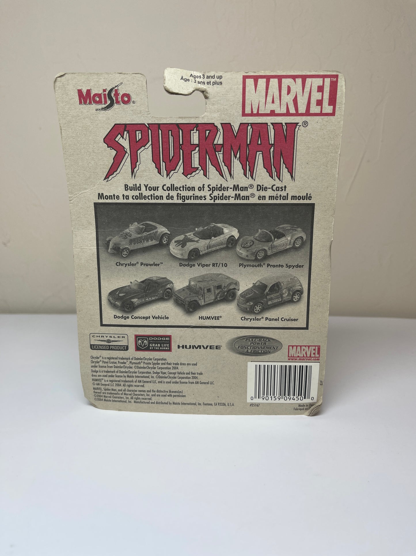 Maisto Spiderman Plymouth Pronto Spyder