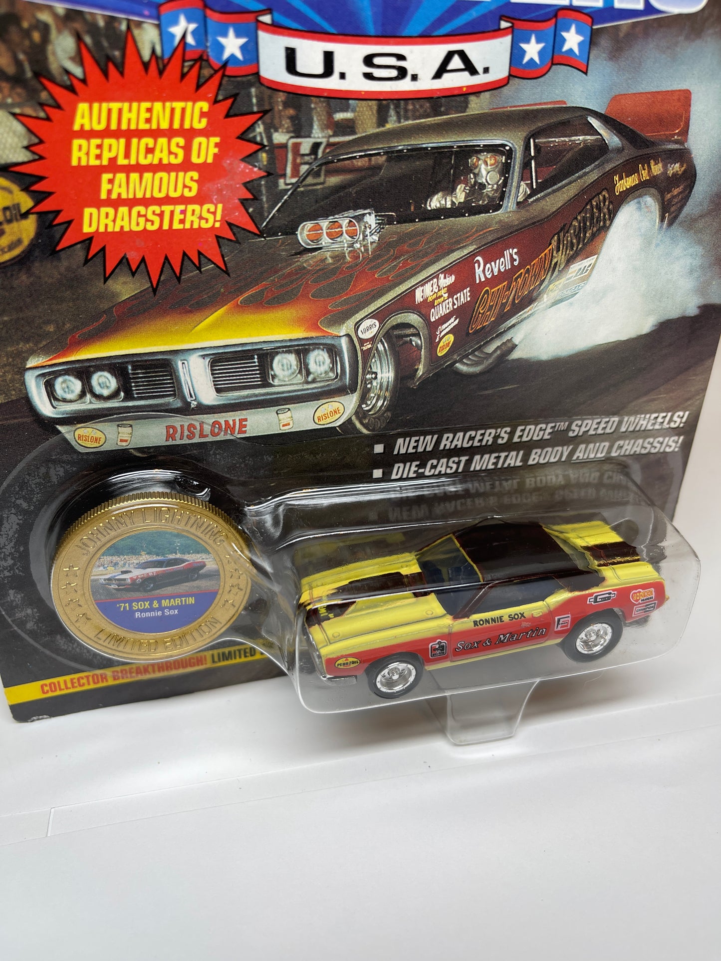 Johnny Lightning Dragsters U.S.A. 71 Sox and Martin