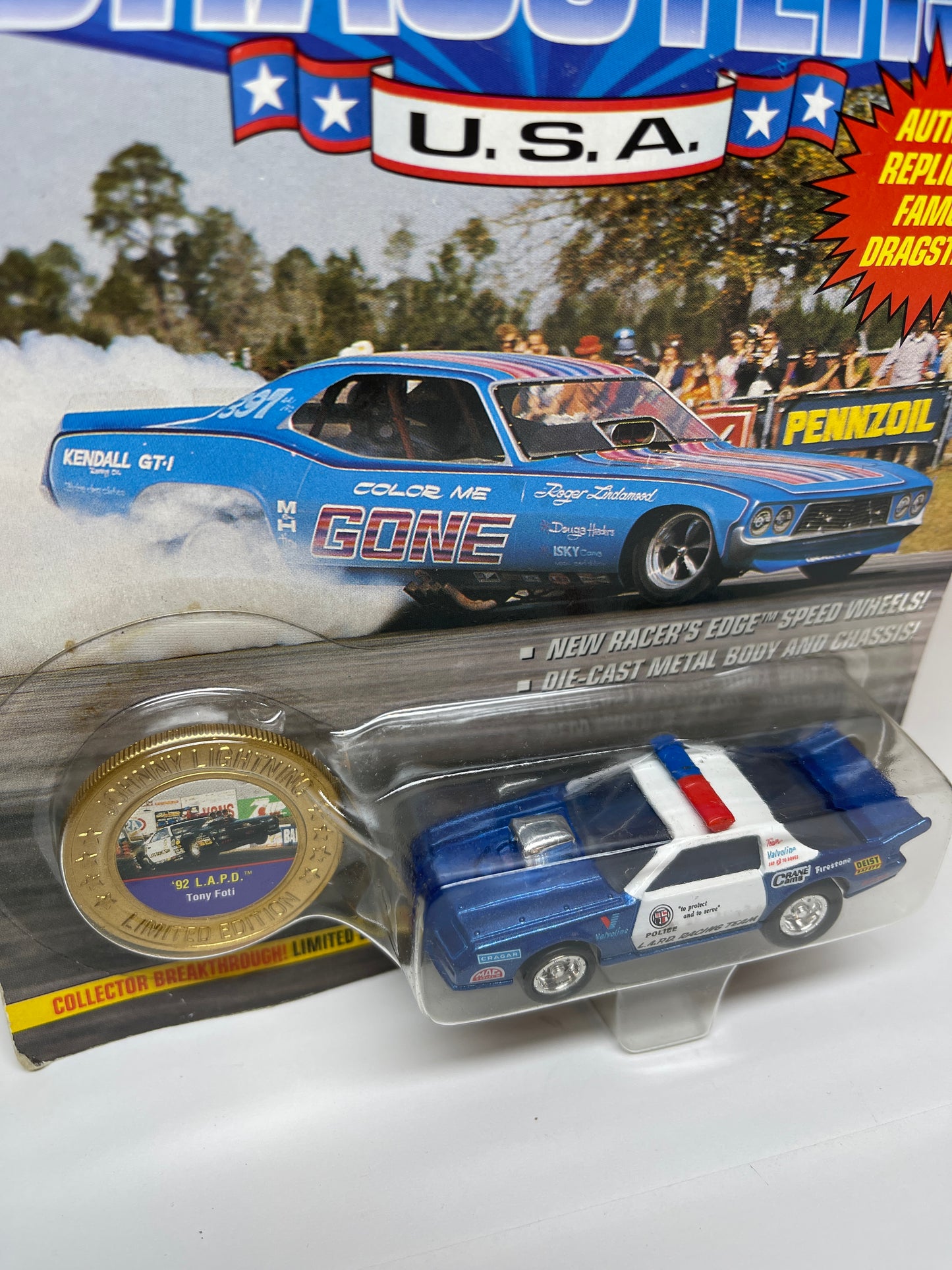 Johnny Lightning Dragsters U.S.A. 92 L.A.P.D.