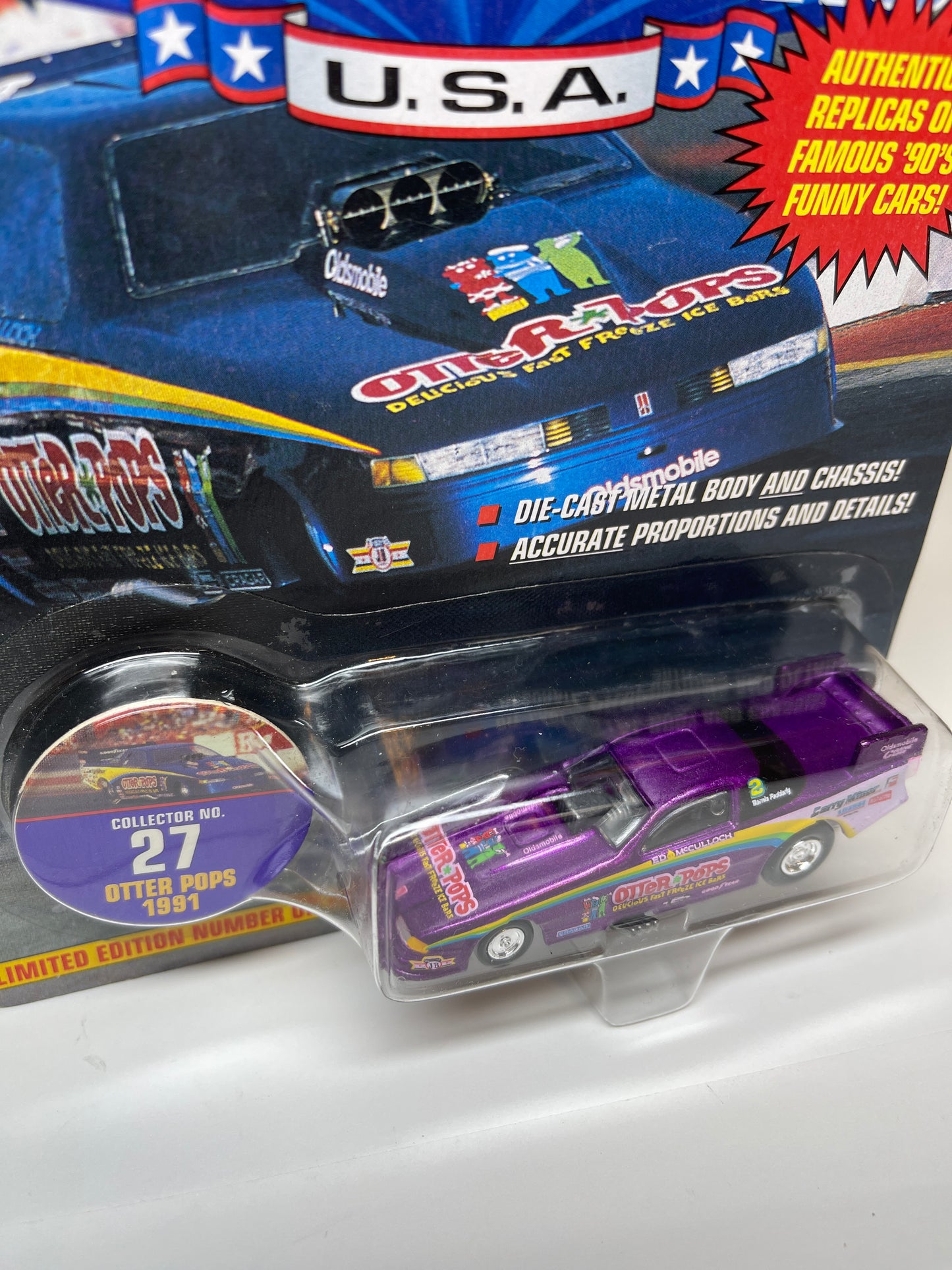 Johnny Lightning Dragsters Otter Pops 1991