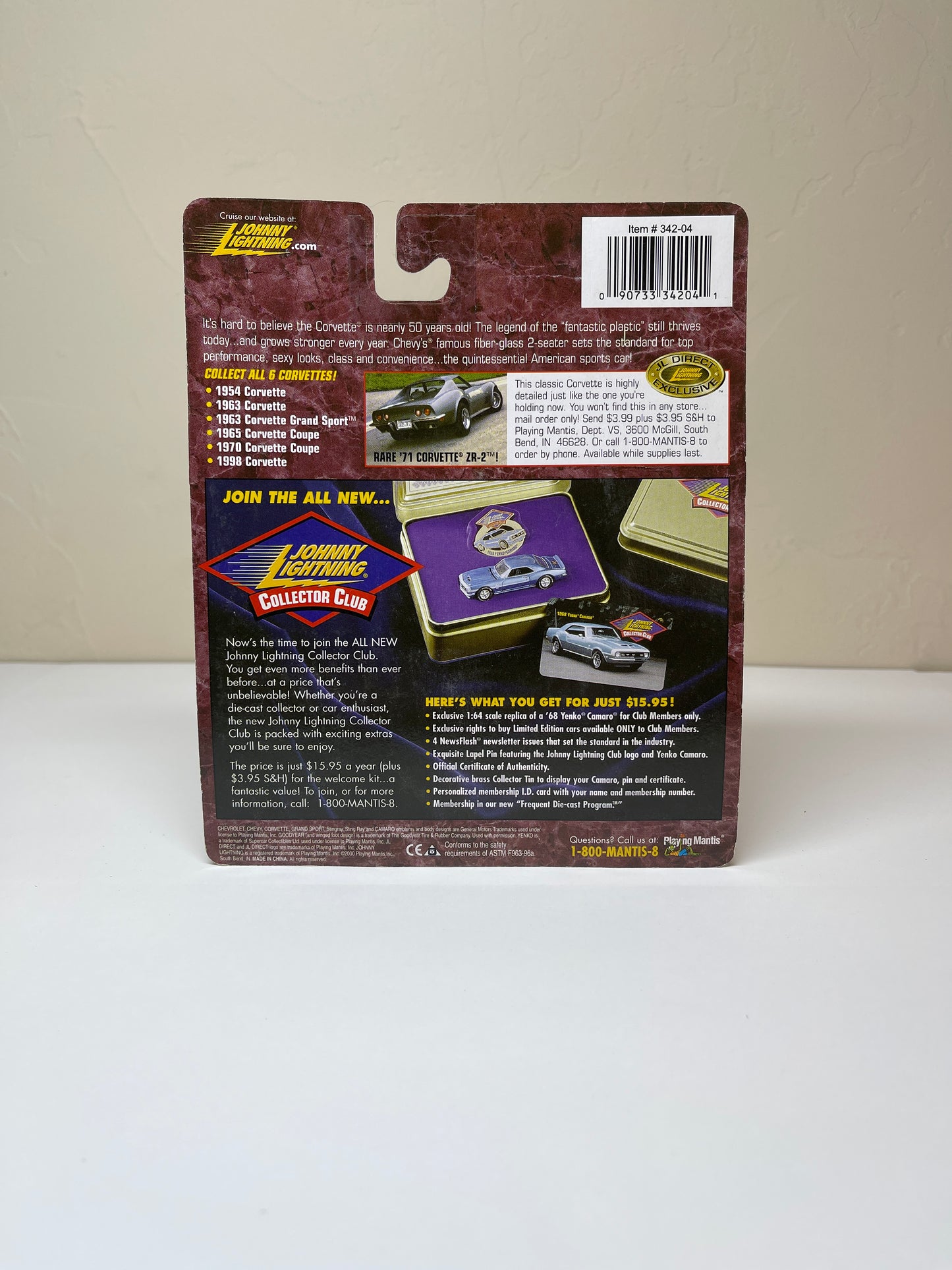 Johnny Lightning Corvette Collection 1998 Corvette