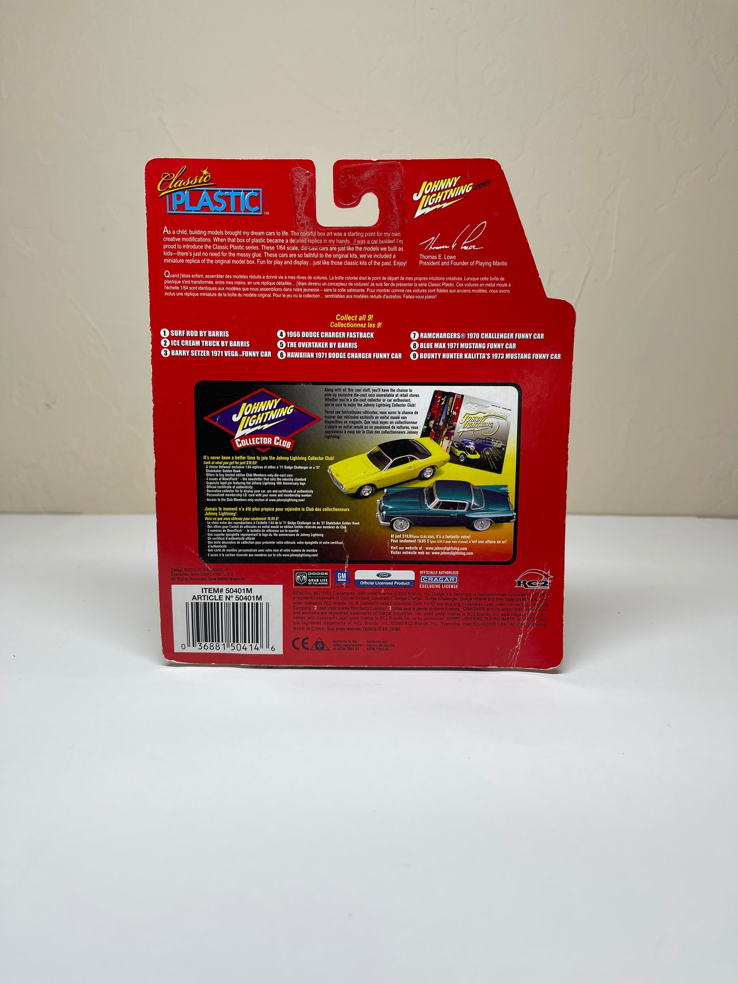 Johnny Lightning Classic Plastic 1966 Dodge Charger Fastback