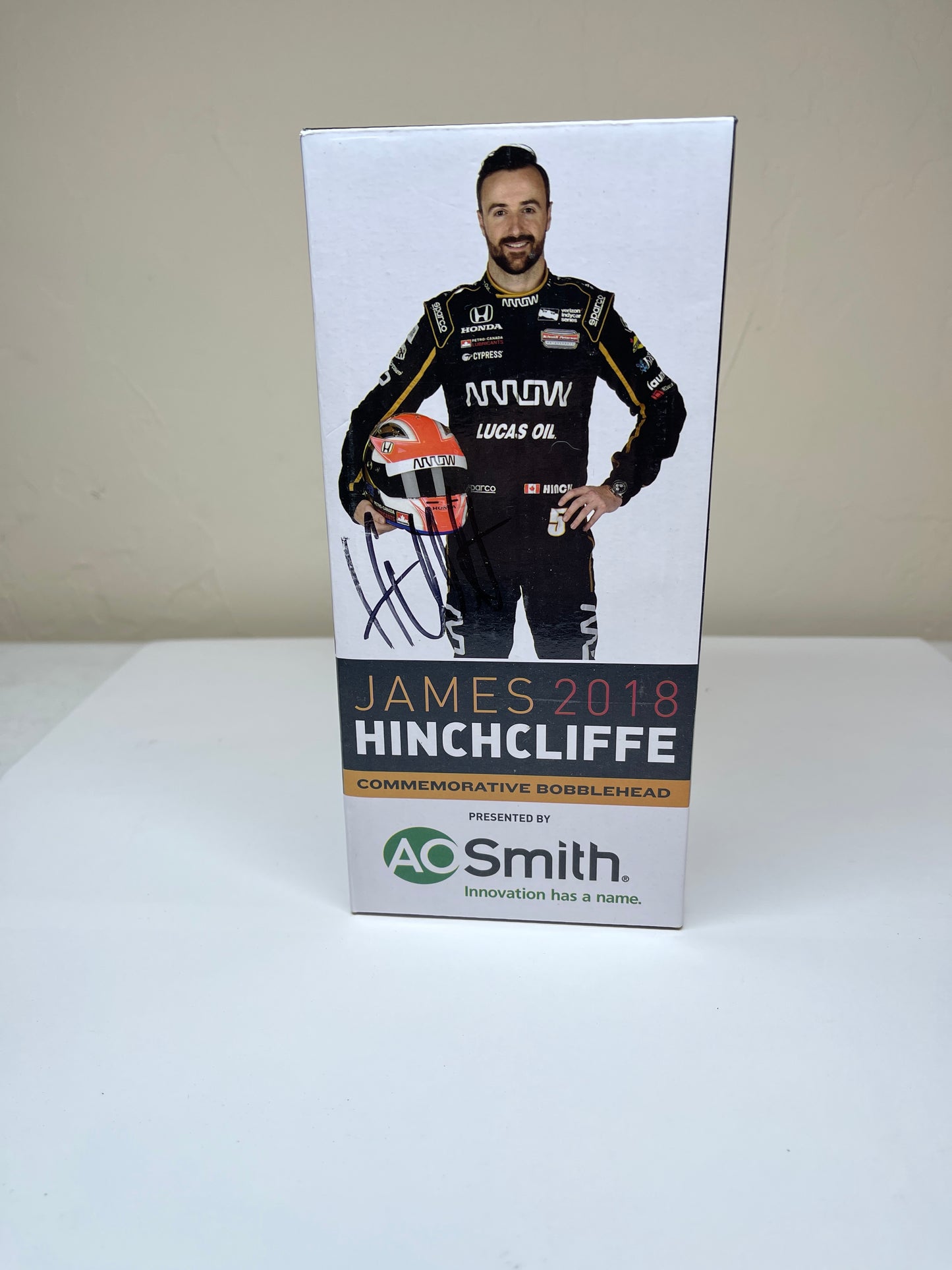 James Hinchcliffe Commemorative Bobblehead Autographed