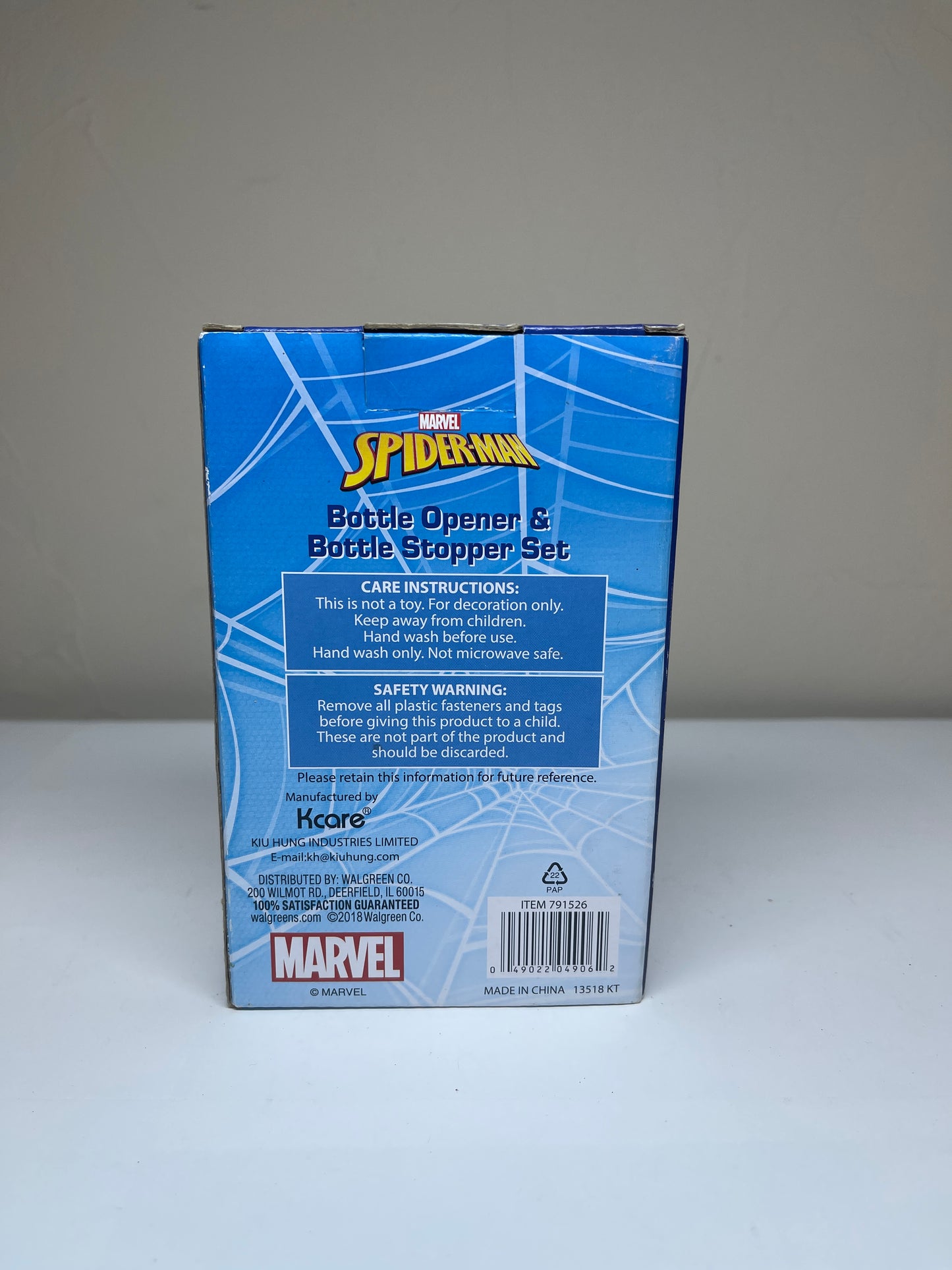 Marvel Spider-Man Bottle Opener and Bottle Stopper Set